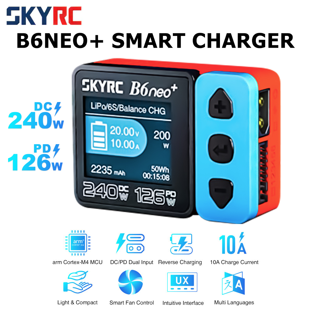 SkyRC NEW B6neo+ DC 240W PD 12 - огляд і ціна Skyrc B6 Neo Smart Charger