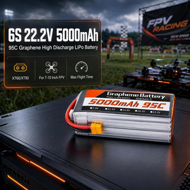 6S 22.2V 5000mAh 95C Graphene  - огляд і ціна 6S Lipo Battery 22.2V 5000Mah